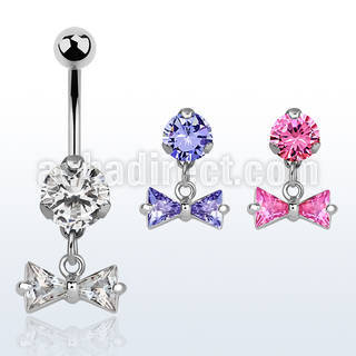 bnrz408 piercing ombligo acero quirurgico zirconia 8mm colgante arco zirconia 38 10mm mayorista