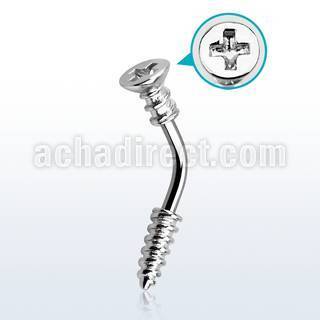 bnscw piercing ombligo acero quirurgico tornillo estrella rosca 14g rosca mayorista