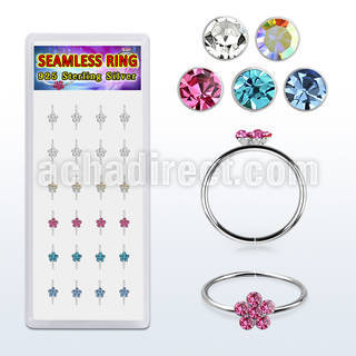 dwys8 distribuidor caja 12 blanco piercing nariz doblar tu mismo oro 14 kts 0 6mm zirconia formas cuadrado estrella tri corazon venta por mayor