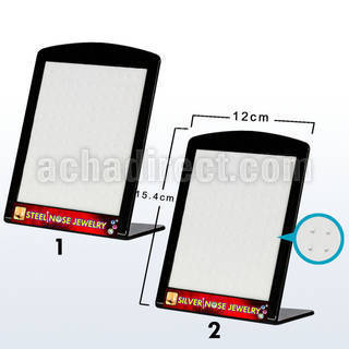 br16 empty display w white foam for 120 pcs of nose jewelry