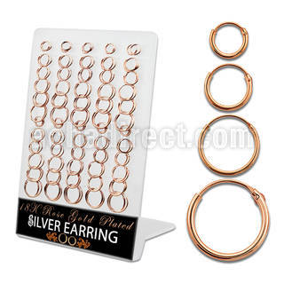 br310rs display 60 pares aros oreja tubo agujero plata esterlina 925 oro rosa 8 10 12 14mm al por mayor