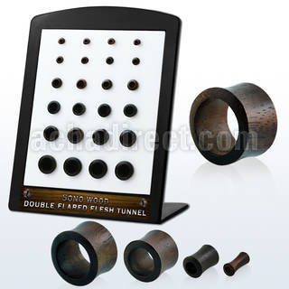 brdpwn display 24 dilataciones tunel doble flare madera sono 3mm 12mm mayorista