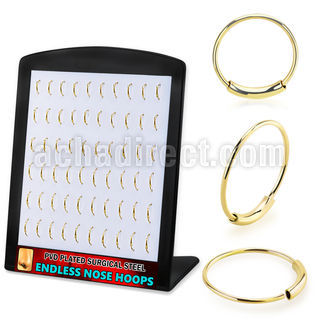 brend2 gold pvd 316l steel endless nose rings display 60