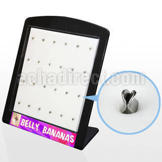 brey5 display acrilico piercings display vacio espuma blanca 24 clips piercing ombligo venta