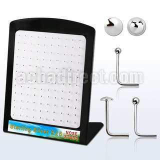 brmnsb display 120 piercing nariz l plata esterlina 925 0 6mm bola 1 5mm 2mm redonda 2mm al por mayor