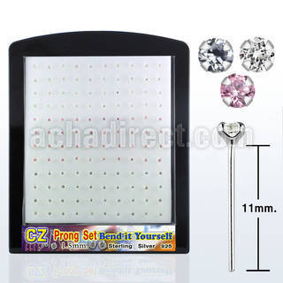 brnyczm display 120 piercing nariz doblar tu mismo plata esterlina 0 6mm zirconia redondas 2mm venta