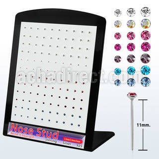 brnymm7 display 120 piercing nariz doblar tu mismo plata 925 0 6mm cristal redondo 1.25mm 1 5mm 2mm mayorista