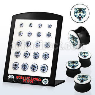 brpg106 venta por mayor display 20 plugs hueco acero anodizado negro rosca telarana 6mm 14mm distribuidor