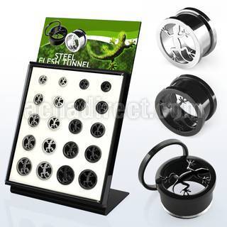 brpg147a display 20 dilataciones tunel tornillo acero brillo espejo acero anodizado negro lagarto 8mm 16mm al por mayor