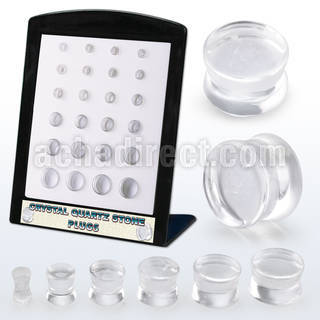 brpg210 display 24 dilataciones plug doble flare cristal cuarzo 6g 12 4mm  12 mm venta