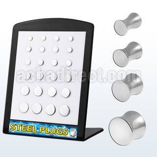 brpg83 display 24 plugs doble flare acero solido 8g to 00g distribuidor