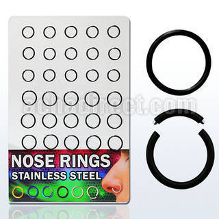 brsgt1 display 30 aros segmento pvd negro diametro 8mm 10mm distribuidor