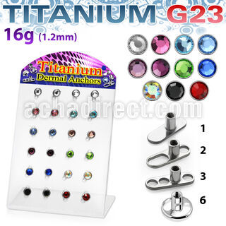 brtsa4 titanium g23 dermal anchor w titanium g23 crystal top