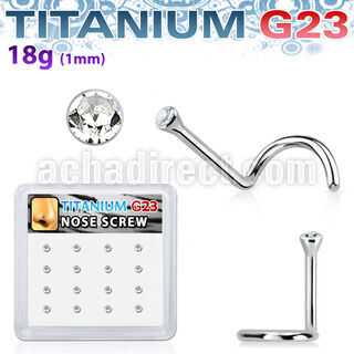 bxuns1 titanium g23 nose screw with bezel clear crystal top
