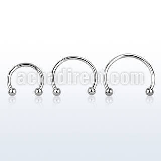 cbeb2 316l steel circular barbell with two 2mm balls