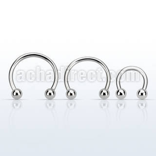 cbeb 316l steel circular barbell with two 3mm balls