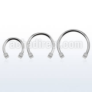cbedi4l barbell circular diametro acero 316l 2 dados 4mm usar como arete distribuidor mayorista