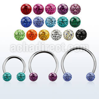 cbefr5l barbell circular diametro acero 316l bolas 5mm multi cristal usar como arete distribuidor mayorista