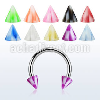cbenck barbell circular acero quirurgico conos 3mm acrilicos cuadros 8mm al por mayor