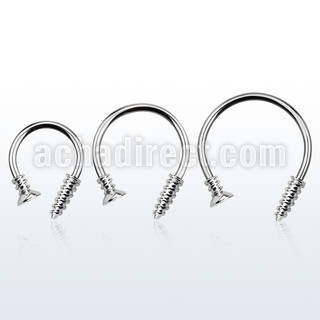 cbescwl barbell circular diametro acero 316l tornillo estrella rosca usar como arete al por mayor