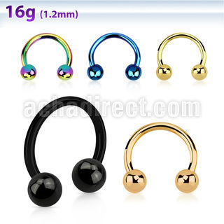 cbetb4 anodized 316l steel circular barbell with 3mm balls