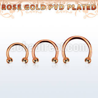 cbett2c barbell circular acero quirurgico pvd oro rosa bolas 3mm joya bisel distribuidor