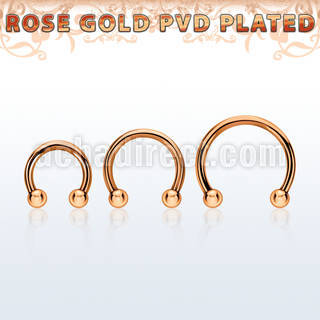 cbettb25 barbel circular acero 316l pvd oro rosa bolas 2 5mm al por mayor