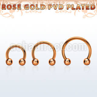 cbettb barbell circular acero quirurgico pvd oro rosa bolas 3mm mayorista
