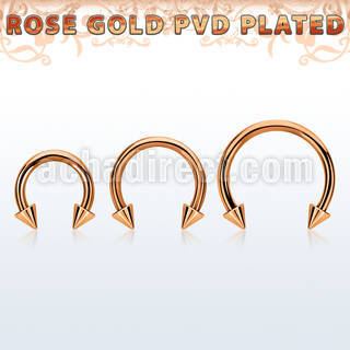 cbettn25 barbel circular acero 316l pvd oro rosa conos 2 5mm distribuidor