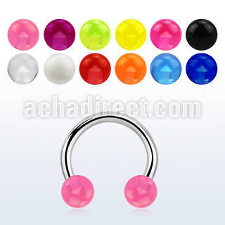 cbeuvb barbell circular acero quirurgico bolas acrilico uv 3mm 8mm distribuidor