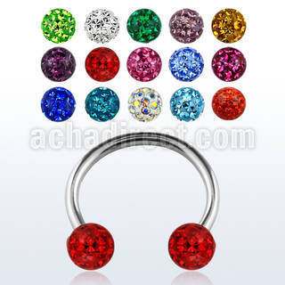cbfr5 barbell circular acero quirurgico bolas 5mm multi cristal distribuidor