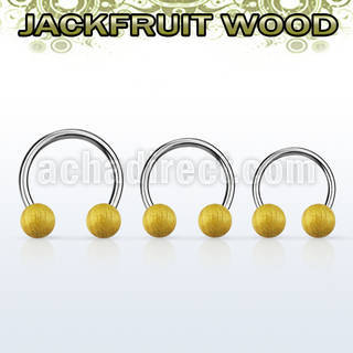 cbjf5 barbell circular organico barra acero 316l bolas madera jaca 5mm distribuidor