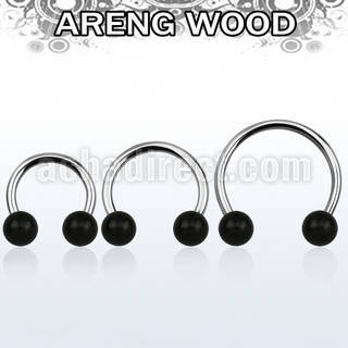 cbmar8l barbell circular diametro acero 316l bolas 8mm madera areng usar como arete venta