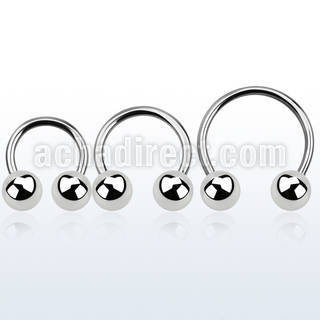 cbmb8l barbell circular diametro acero 316l bolas 8mm usar como arete distribuidor