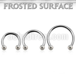 cbmfo4l xxl steel cbr, 14g w 4mm frosted steel ball