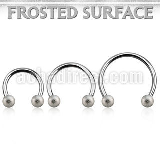 cbmfo5l xxl steel cbr, 14g w 5mm frosted steel balls