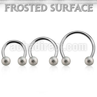 cbmfo6l xxl steel cbr, 14g w 6mm frosted steel balls