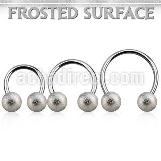 cbmfo8l xxl steel cbr, 14g w 8mm frosted steel balls