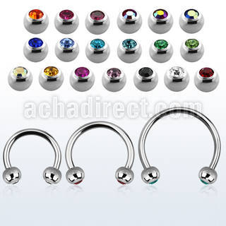 cbmjb5l barbell circular diametro acero 316l bolas 5mm joya cristal bisel usar como arete mayorista