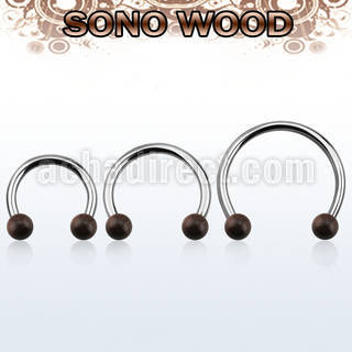 cbmsn5l barbell circular diametro acero 316l bolas 5mm madera sono usar como arete venta