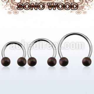 cbmsn8l barbell circular diametro acero 316l bolas 8mm madera sono usar como arete venta
