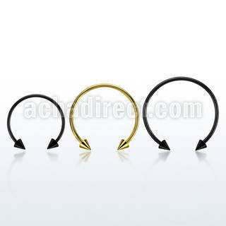 cbmtcn4l barbell circular diametro acero 316l anodizado 2 conos 4mm usar como arete al por mayor