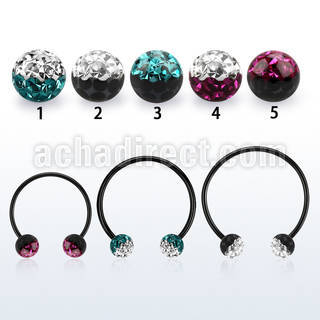 cbmtfe6l xxl black steel cbr 6mm multi crystal ball w 2 color