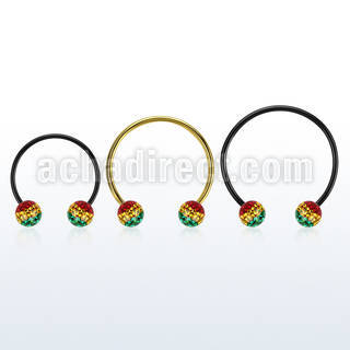 cbmtfr8l xxl black steel cbr 8mm multi crystal ball rasta stripe