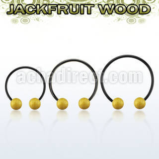 cbmtjf8l barbell circular diametro acero 316l anodizado bolas 8mm madera jaca usar como arete al por mayor