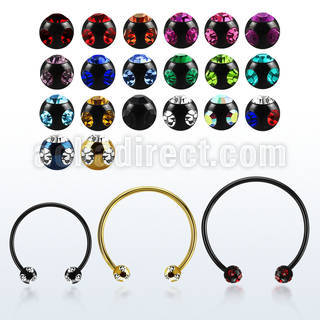 cbmtmj5l barbell circular diametro acero 316l anodizado bolas multi joya 5mm acero 316l anodizado usar como arete mayorista