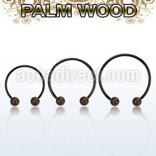 cbmtpl5l xxl anodized steel cbr, 14g w 5mm palm wood balls