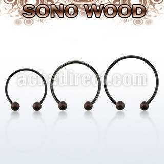 cbmtsn5l barbell circular diametro acero 316l anodizado bolas 5mm madera sono usar como arete mayorista