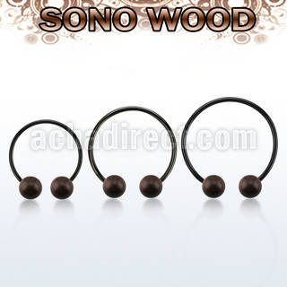 cbmtsn8l barbell circular diametro acero 316l anodizado bolas 8mm madera sono usar como arete distribuidor mayorista
