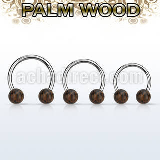 cbpl5 barbell circular organico barra acero 316l bolas madera palma 5mm distribuidor mayorista